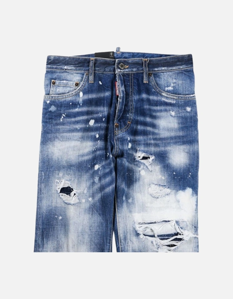 Roadie Jean Blue Distressed Denim Pants