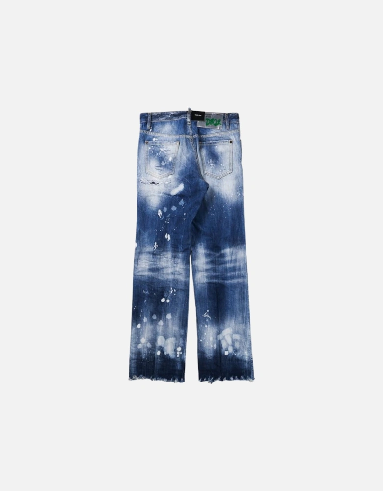 Roadie Jean Blue Distressed Denim Pants