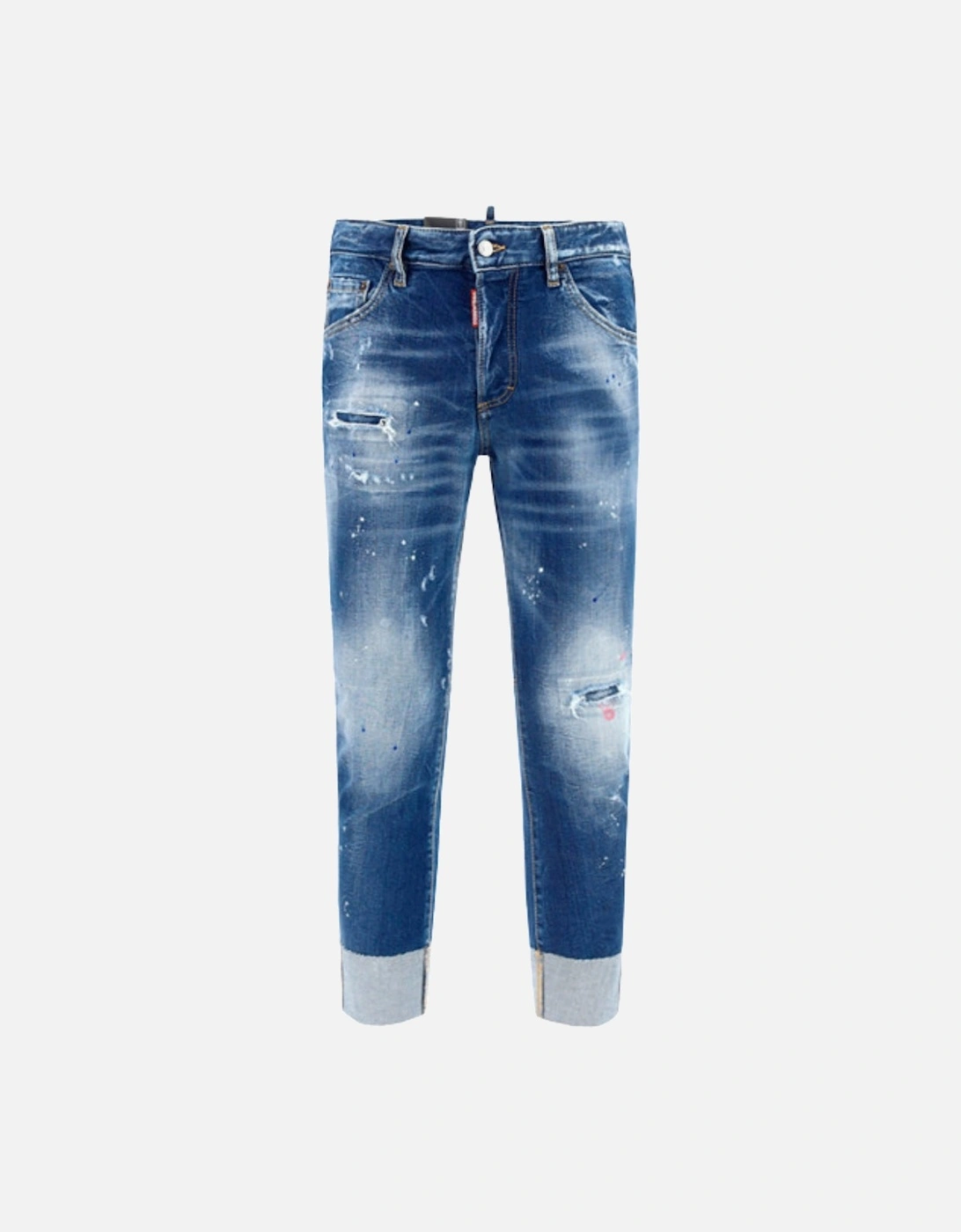 Sailor Jean Paint Splatter Dark Blue Denim Pants, 4 of 3
