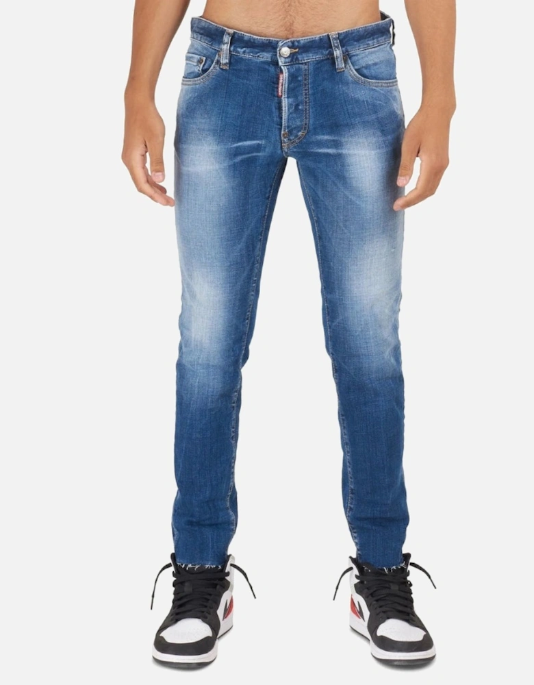 Slim Cropped Jean Blue Denim Pants
