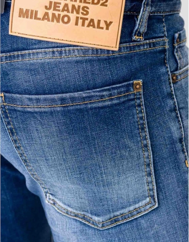 Slim Cropped Jean Blue Denim Pants
