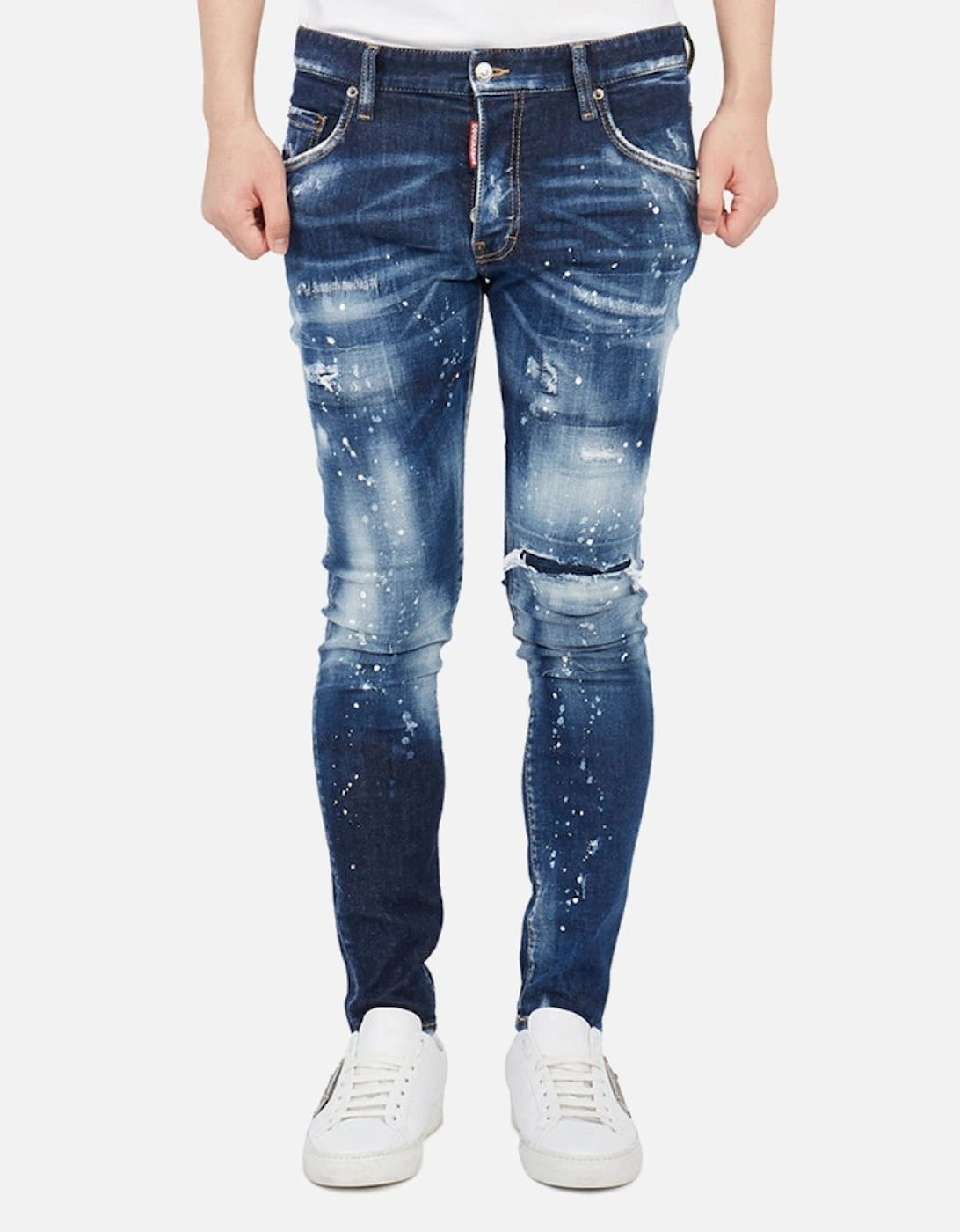 Super Twinky Jean Blue Paint Splatter Jeans, 4 of 3