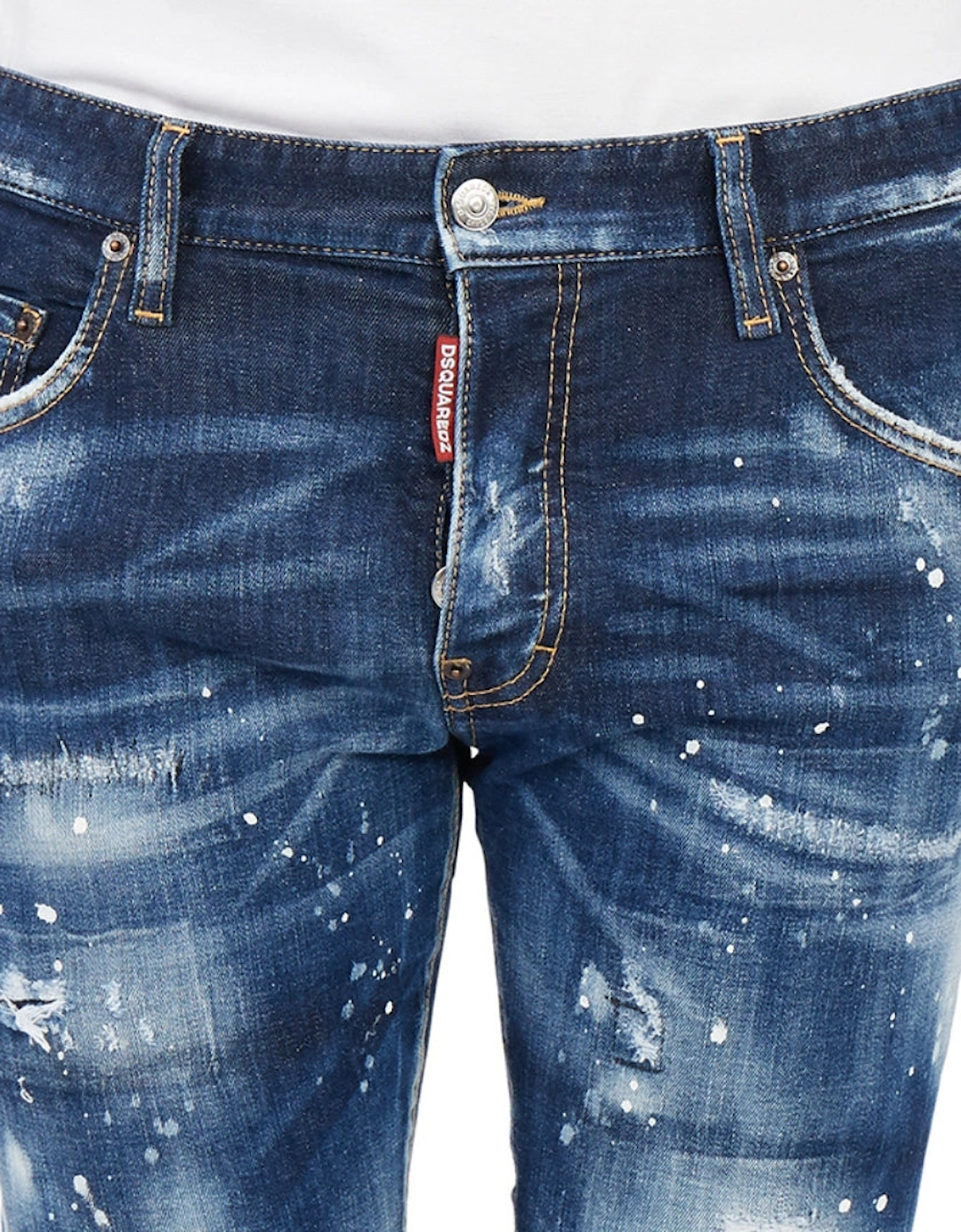 Super Twinky Jean Blue Paint Splatter Jeans