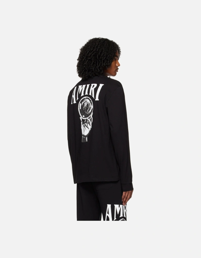 CRYSTAL BALL LONG SLEEVE TEE BLACK