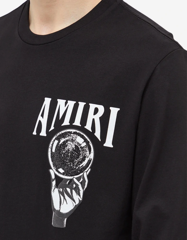 CRYSTAL BALL LONG SLEEVE TEE BLACK