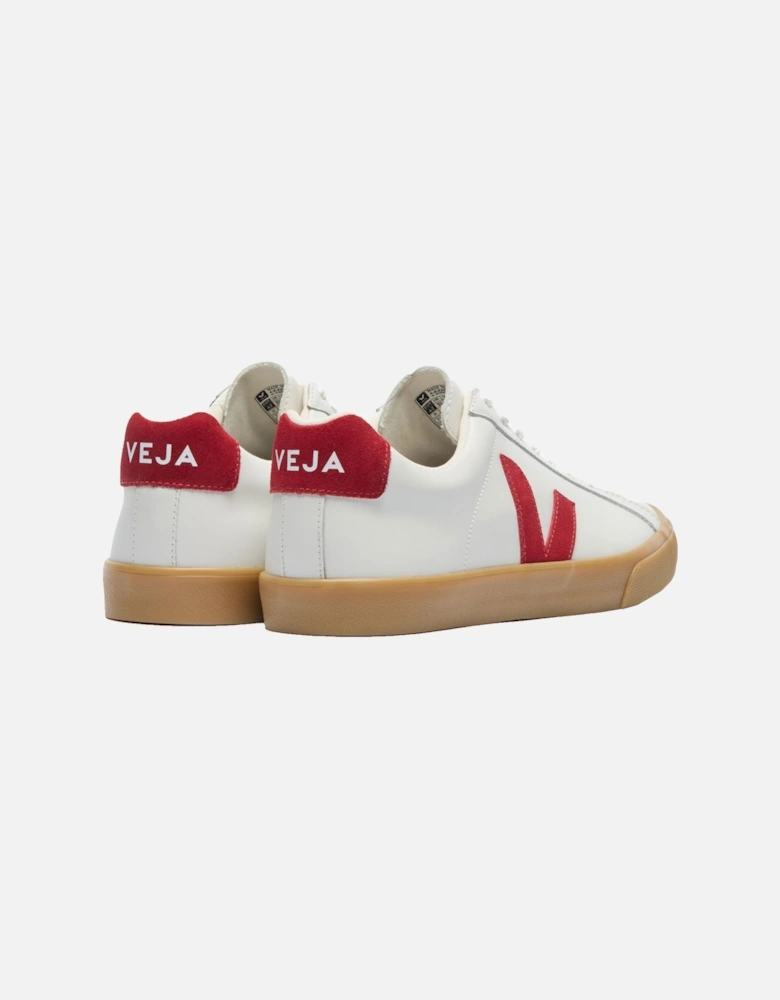 ESPLAR LOGO LEATHER TRAINER WHITE_PEPPER_NATURAL