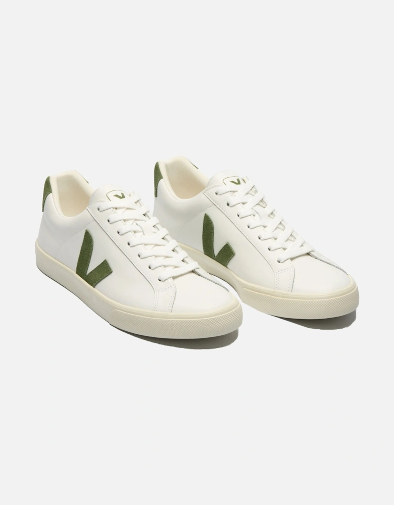 ESPLAR LOGO LEATHER TRAINER EXTRA-WHITE_KIWI