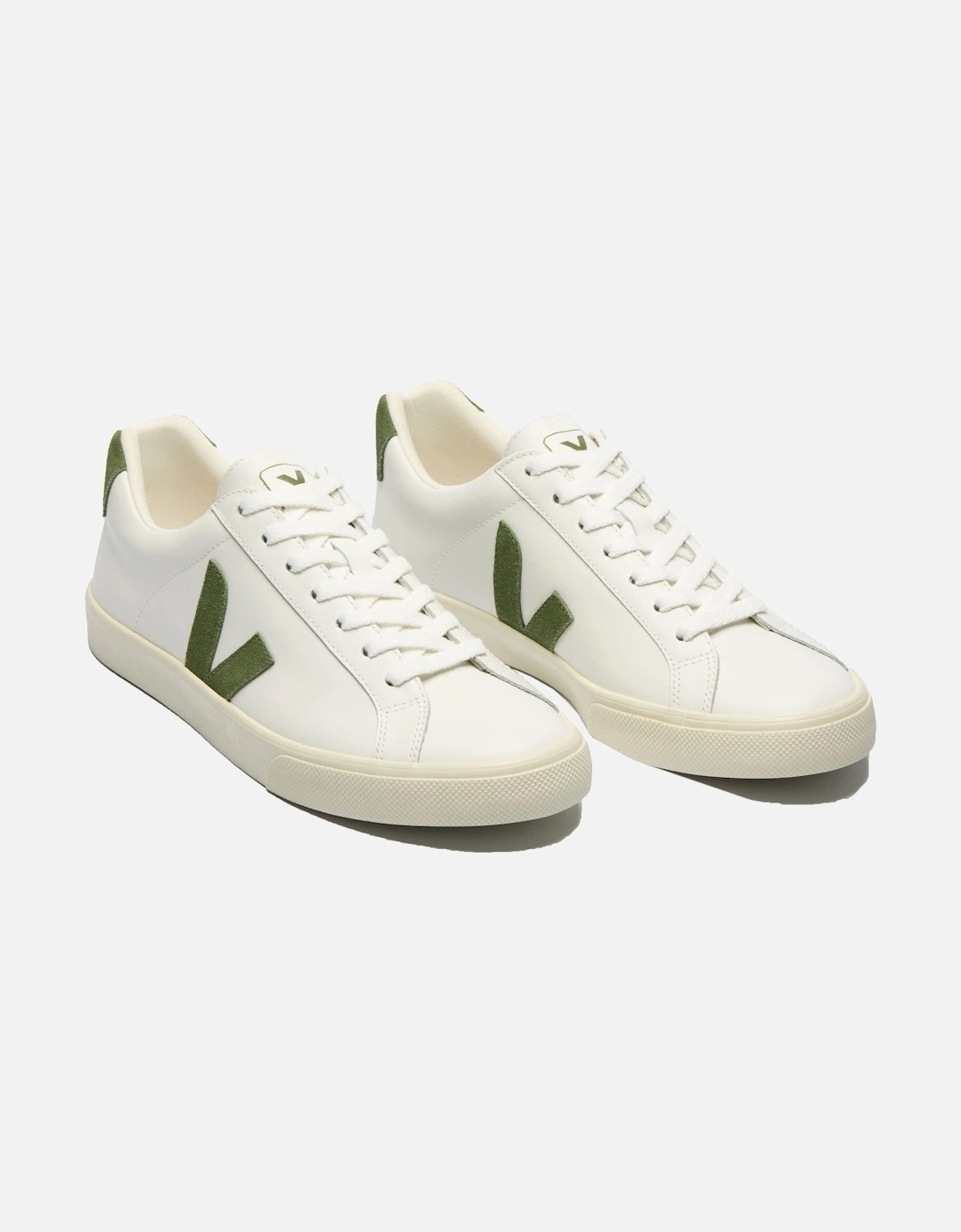 ESPLAR LOGO LEATHER TRAINER EXTRA-WHITE_KIWI