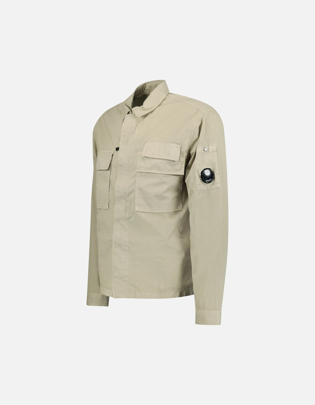 Organic Gabardine Utility Lens Shirt in Beige