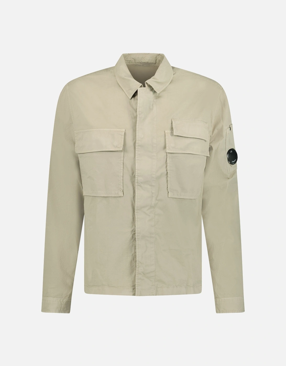 Organic Gabardine Utility Lens Shirt in Beige, 6 of 5