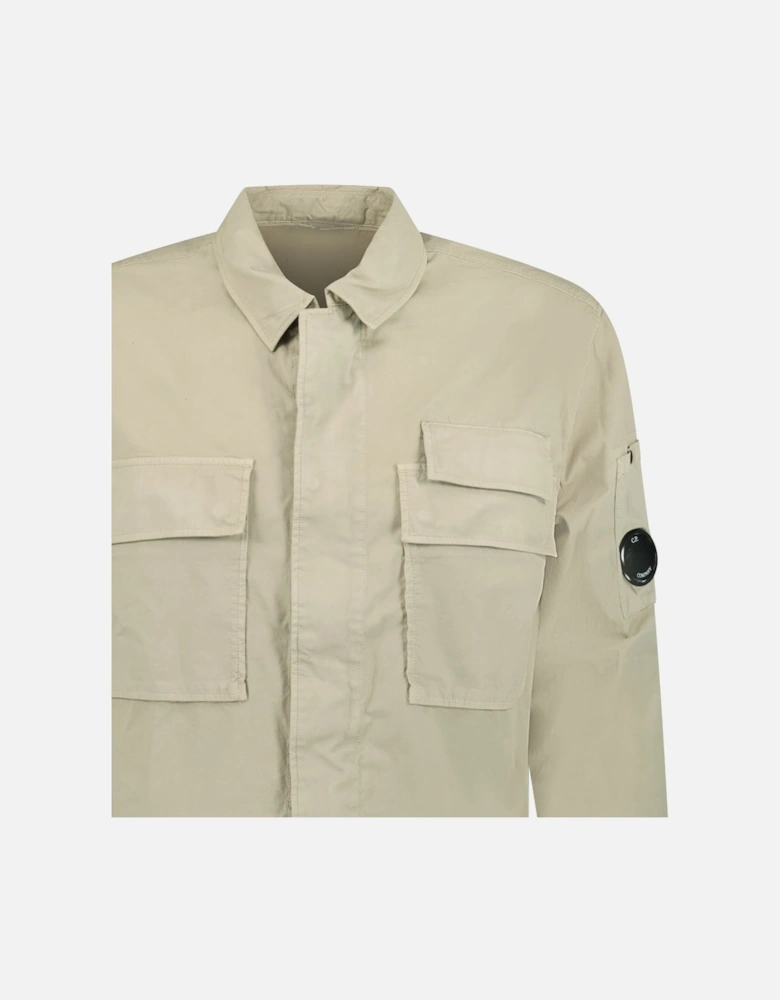 Organic Gabardine Utility Lens Shirt in Beige