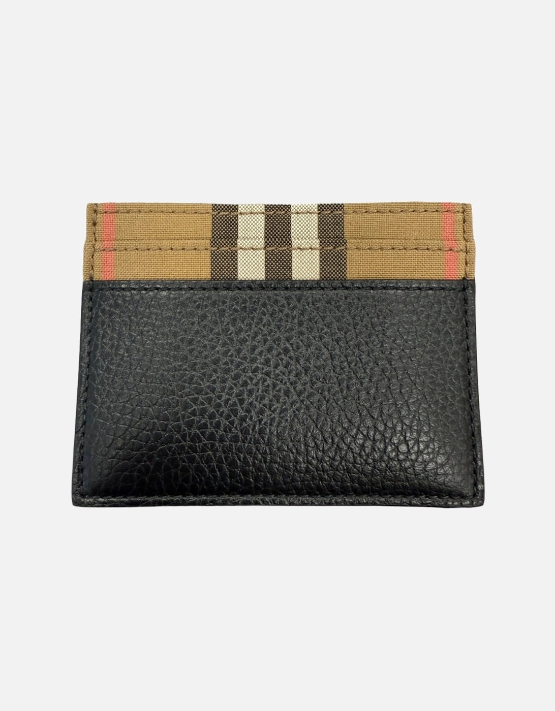 Leather & Canvas Classic Check Card Holder, 3 of 2
