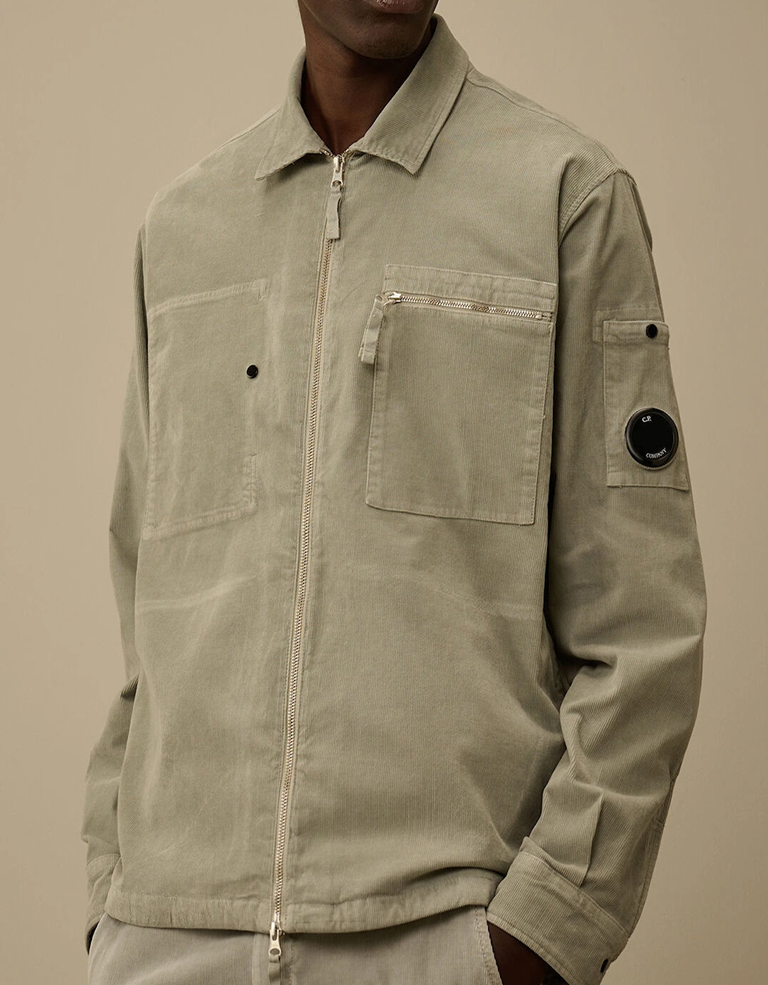 CORDUROY ZIP OVERSHIRT