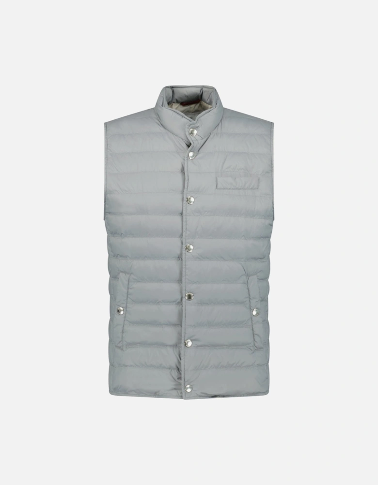 Button-Up Down Gilet Grey