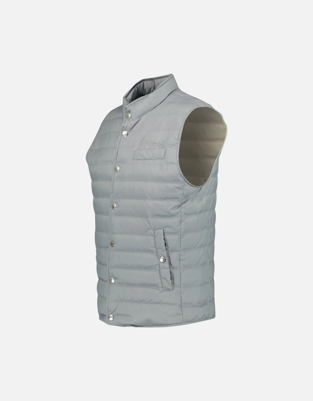 Button-Up Down Gilet Grey