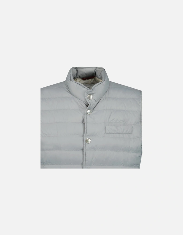 Button-Up Down Gilet Grey