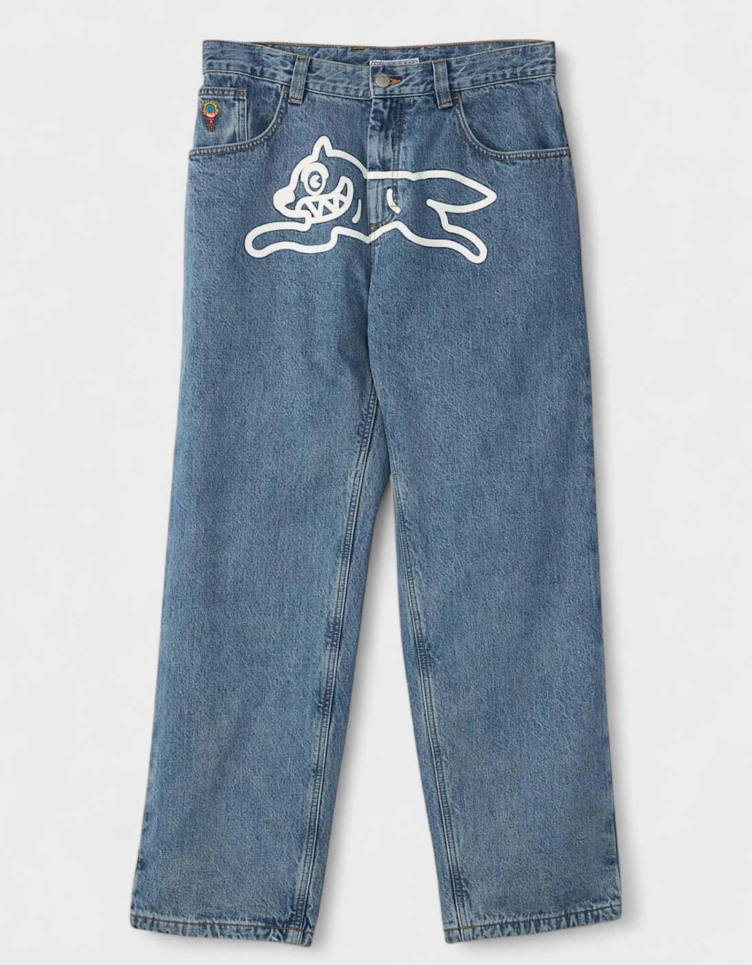 Check Lined Running Dog Denim Jeans, 5 of 4
