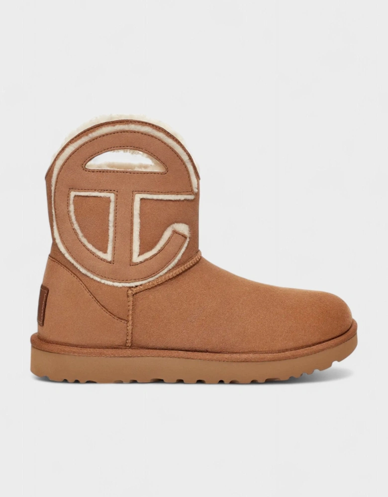 x Telfar Logo Mini Boot Chestnut