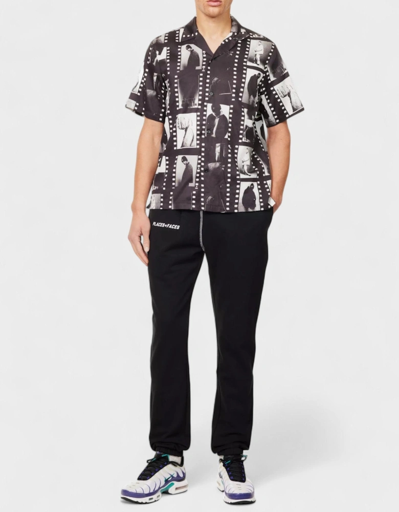 Contrast Stitch Joggers Black