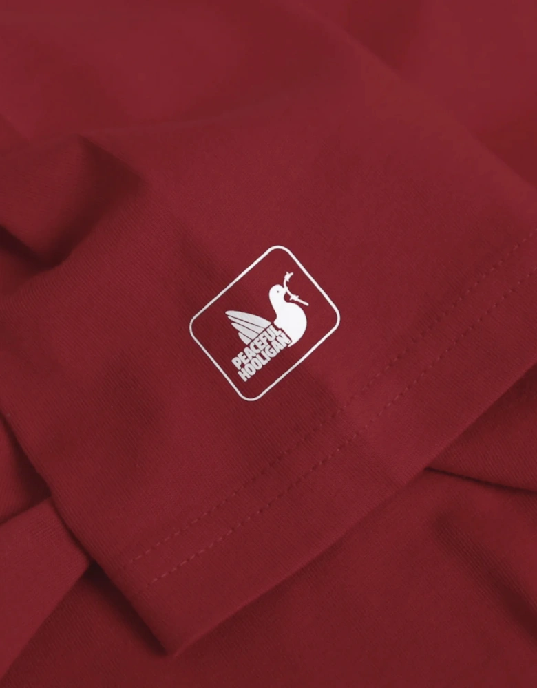 Dark Red Poster Dove T-Shirt
