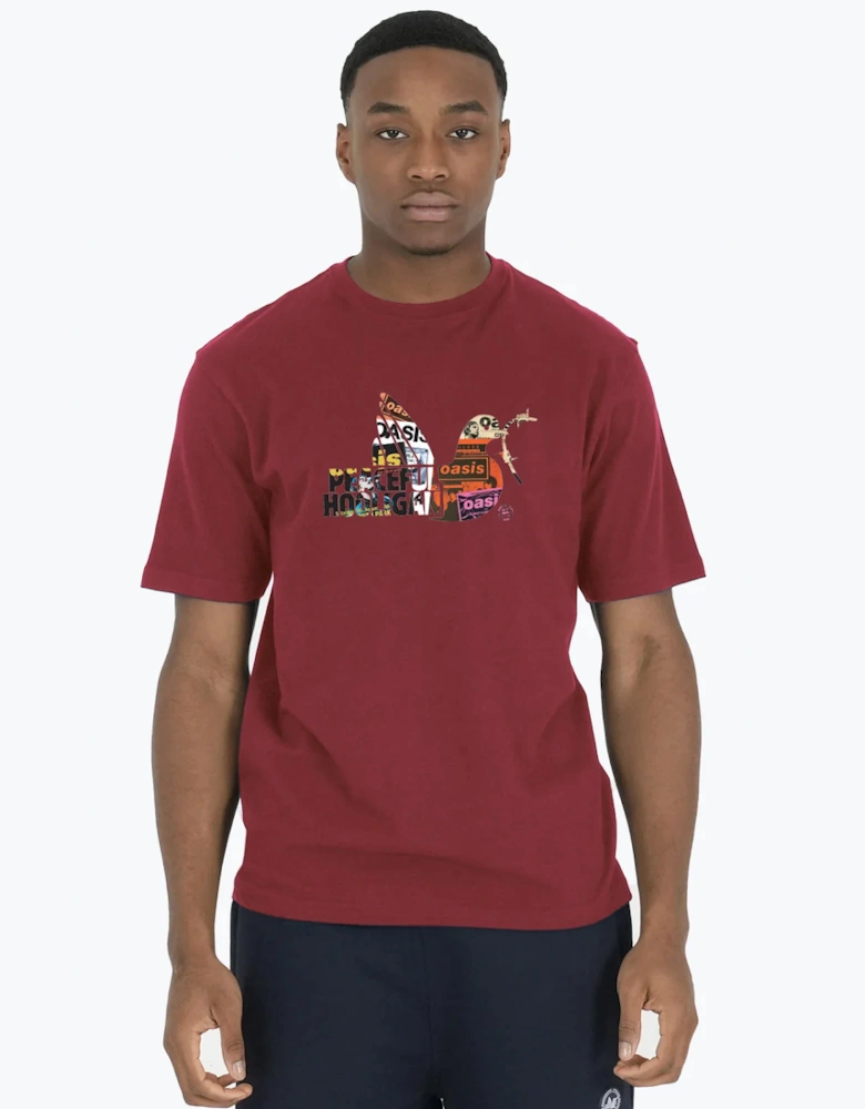 Dark Red Poster Dove T-Shirt