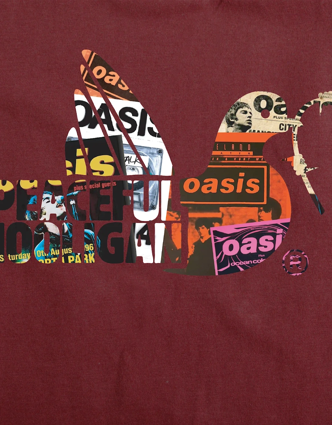 Dark Red Poster Dove T-Shirt