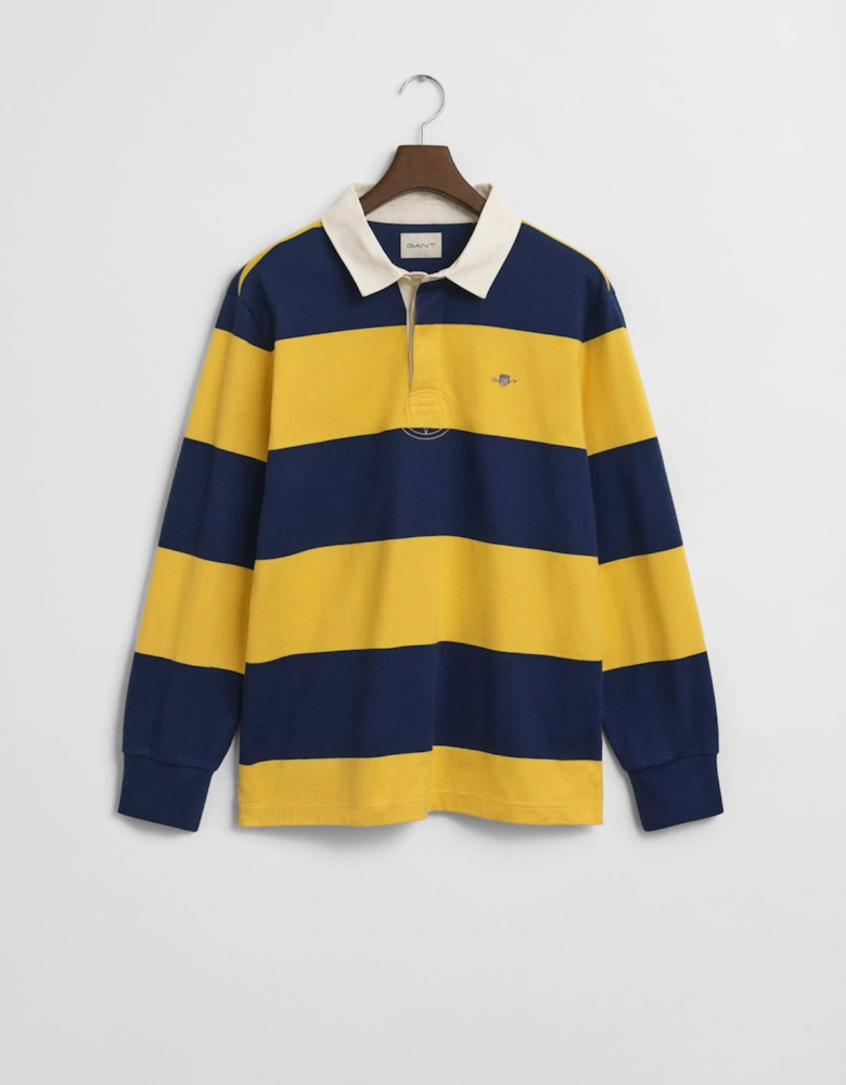 Mens Striped Heavy Rugger - 423 Persian Blue