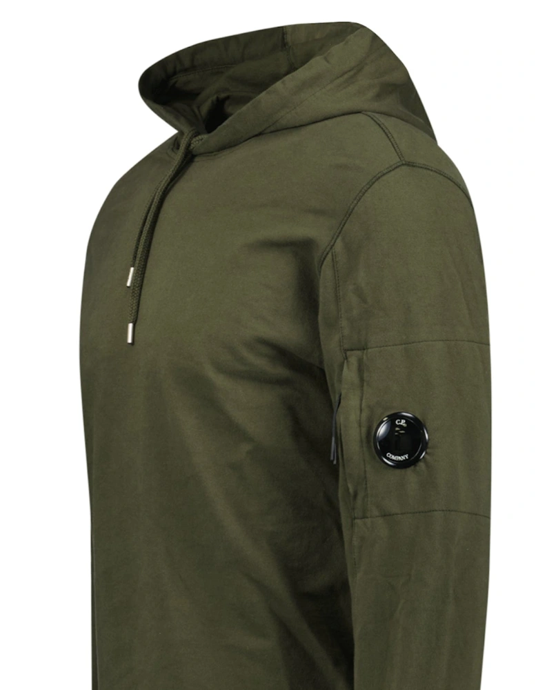 Hooded Lens Light Fleece Sweatshirt Khaki