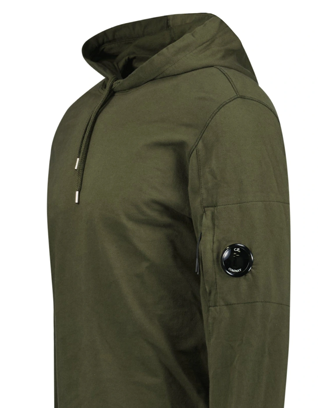 Hooded Lens Light Fleece Sweatshirt Khaki