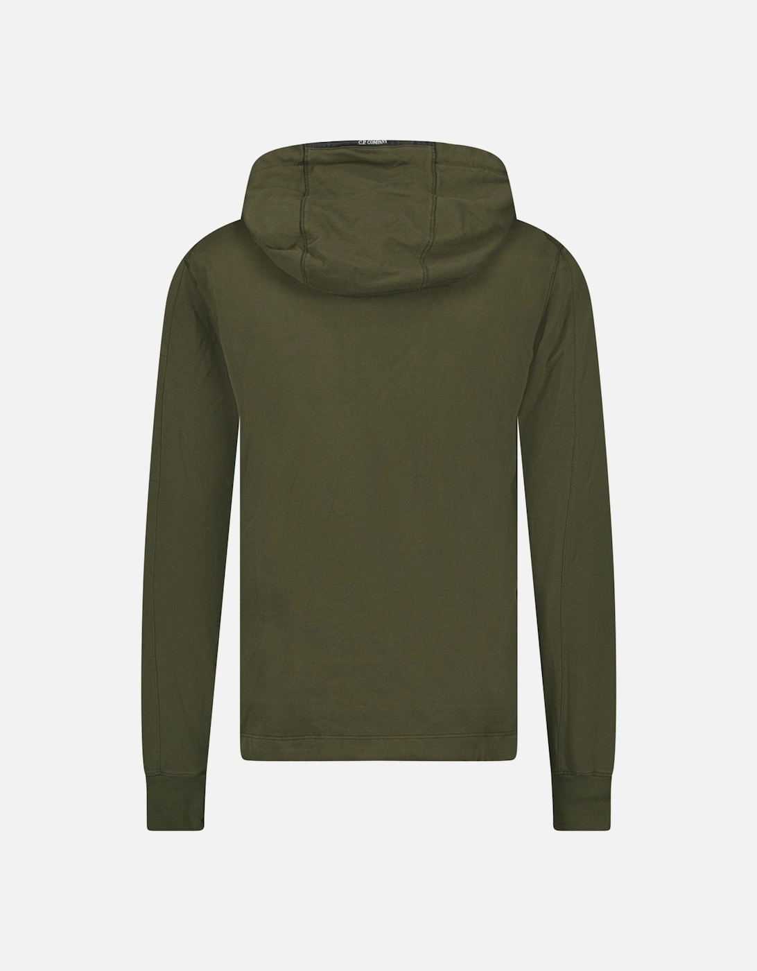 Hooded Lens Light Fleece Sweatshirt Khaki
