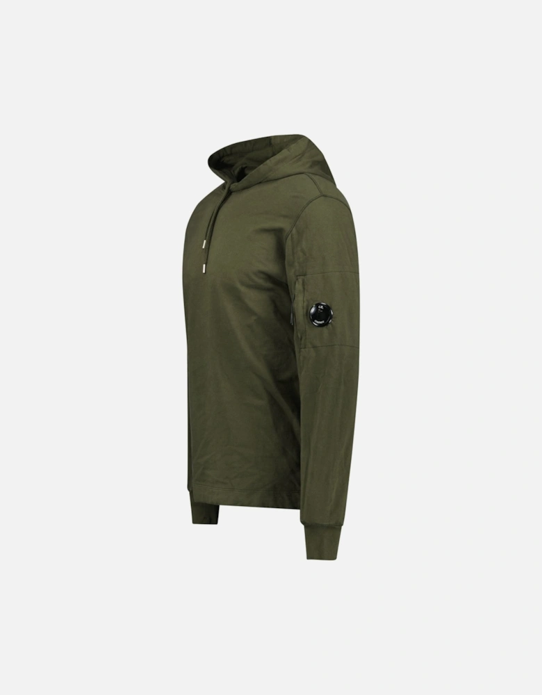 Hooded Lens Light Fleece Sweatshirt Khaki