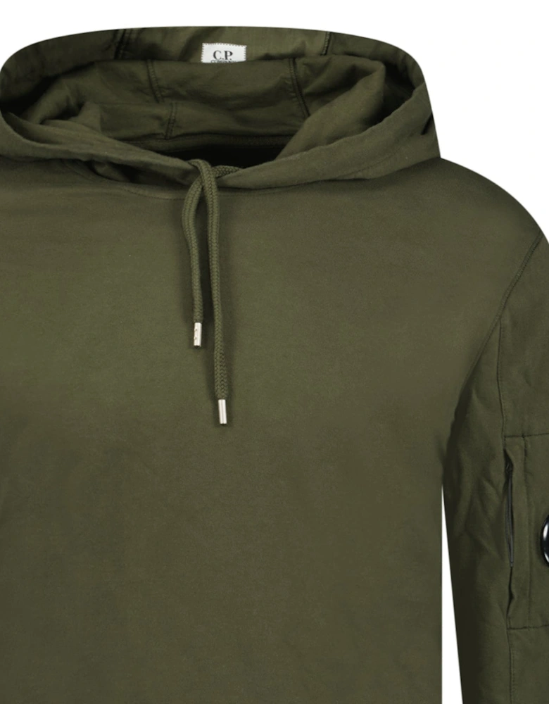 Hooded Lens Light Fleece Sweatshirt Khaki
