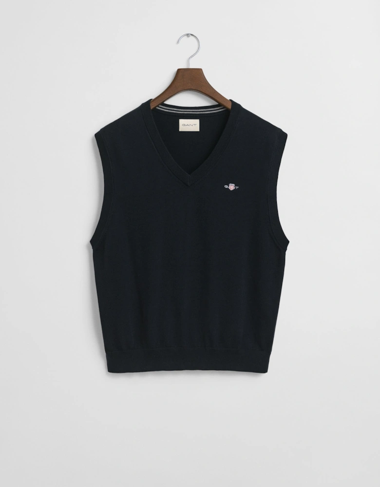 Mens Classic Cotton Knit Vest - 433 Evening Blue