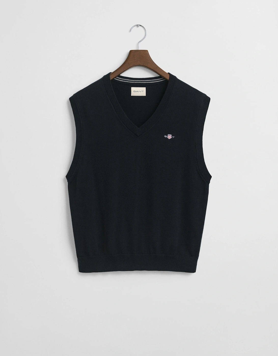 Mens Classic Cotton Knit Vest - 433 Evening Blue, 2 of 1