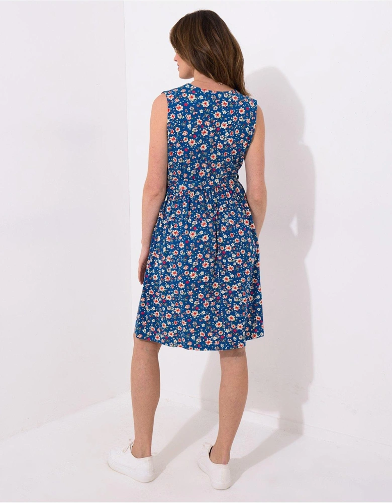 Trinnie Floral Jersey Dress - Blue