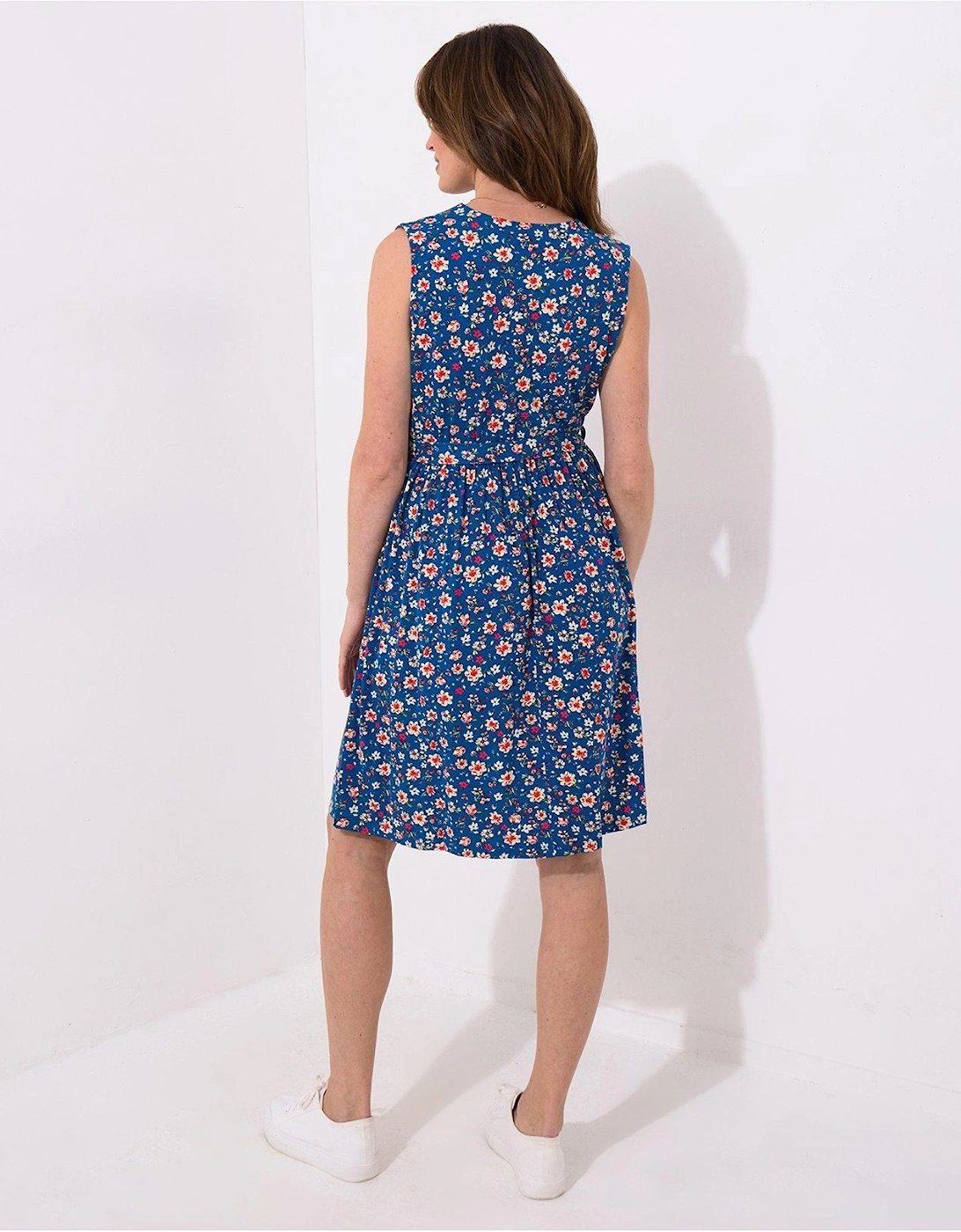Trinnie Floral Jersey Dress - Blue