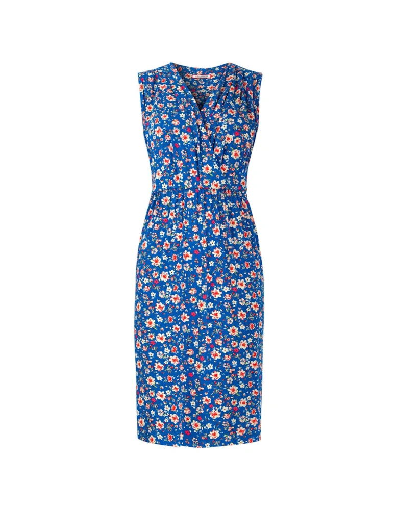 Trinnie Floral Jersey Dress - Blue