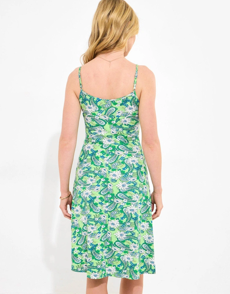 Joanie Printed Jersey Sundress - Green