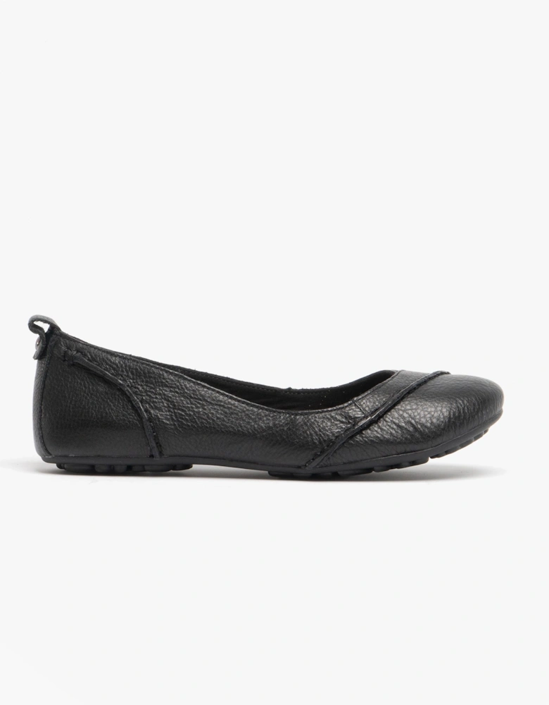 JANESSA Womens Leather Casual Shoes Black