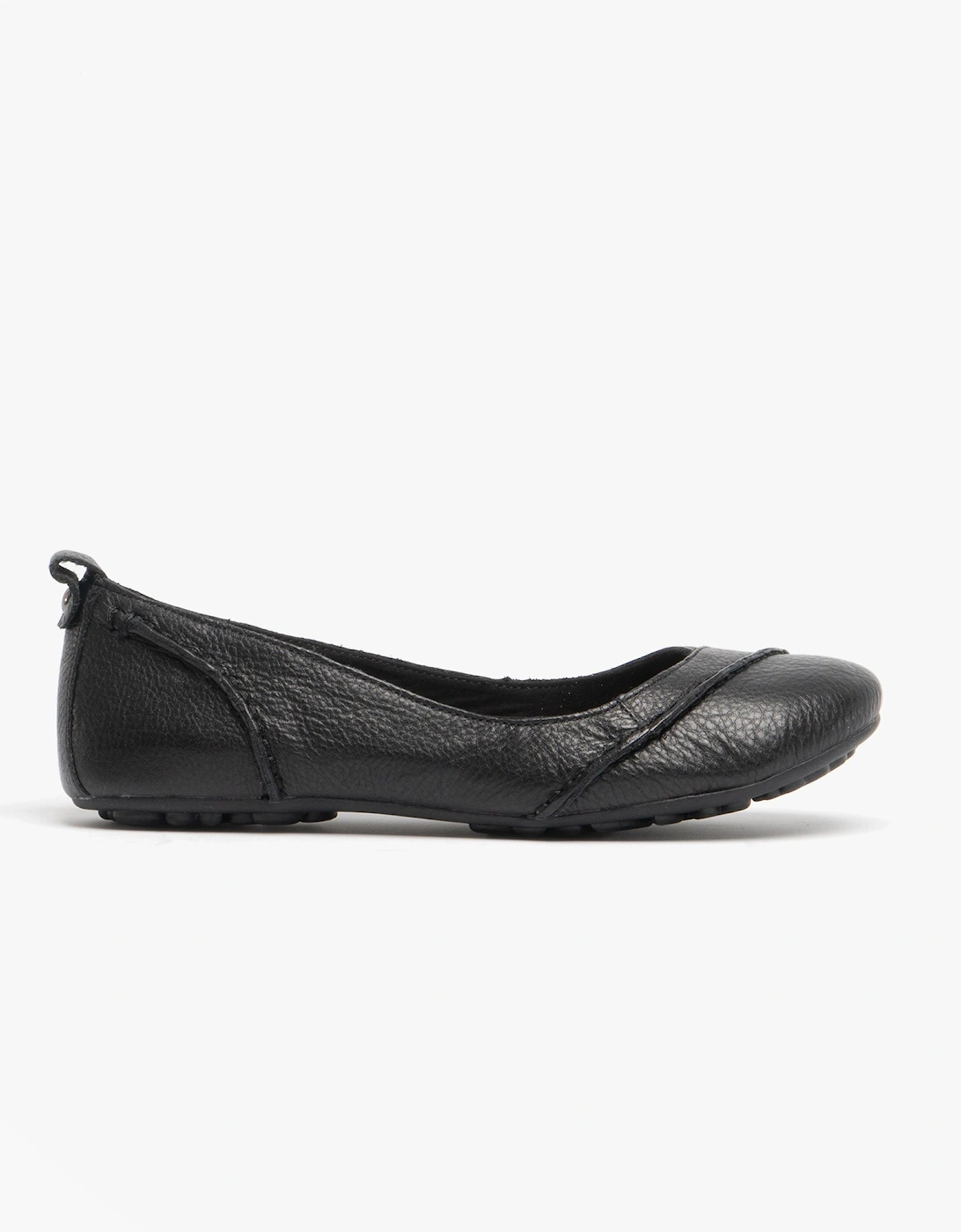 JANESSA Womens Leather Casual Shoes Black, 6 of 5