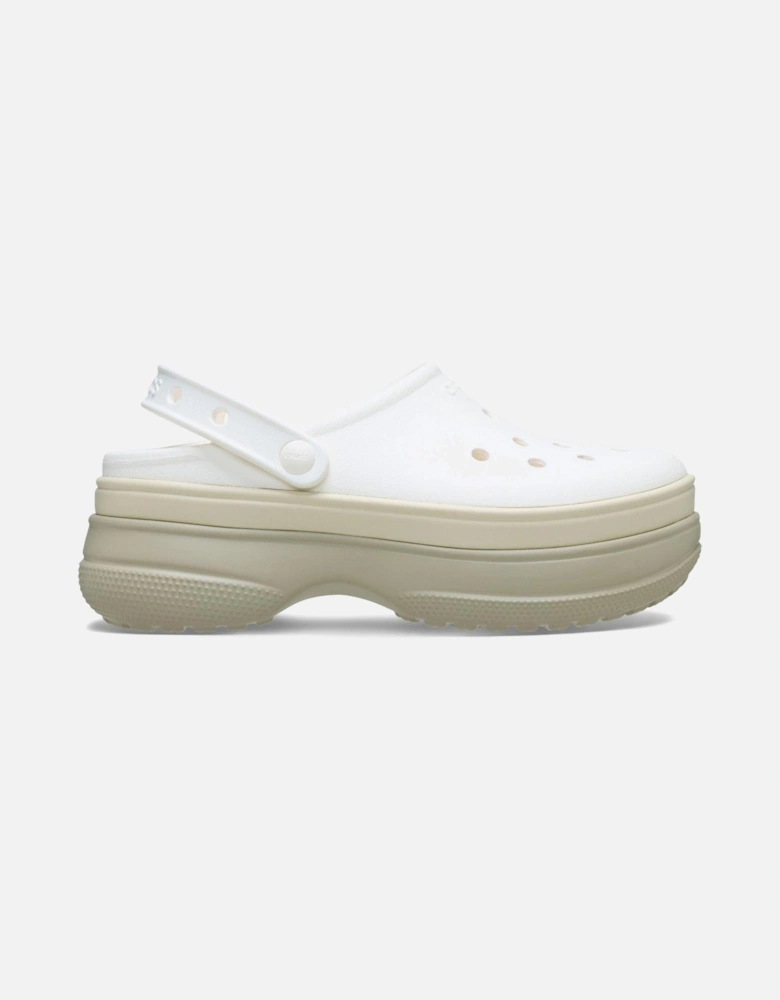 Classic Stacked Clog - Chalk
