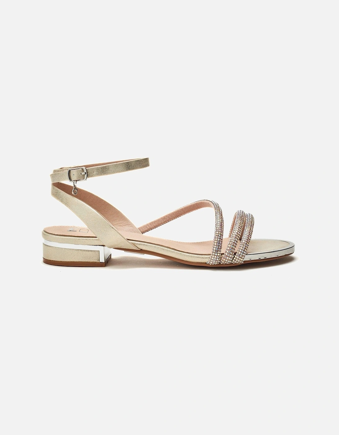Lyddia Low Smart Sandals - Gold, 2 of 1