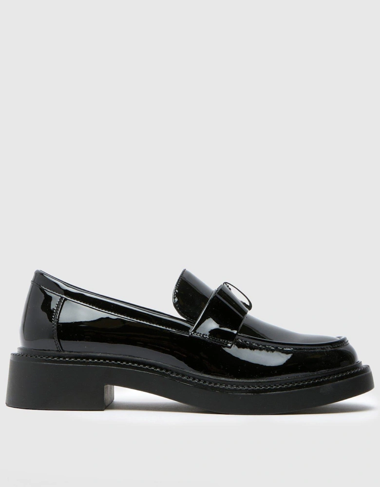 Lidia Patent Bow Loafer - Black