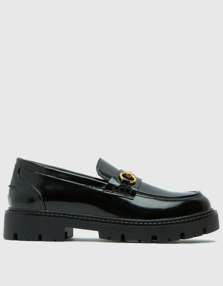 Wide Fit Lex Snaffle Loafer - Black