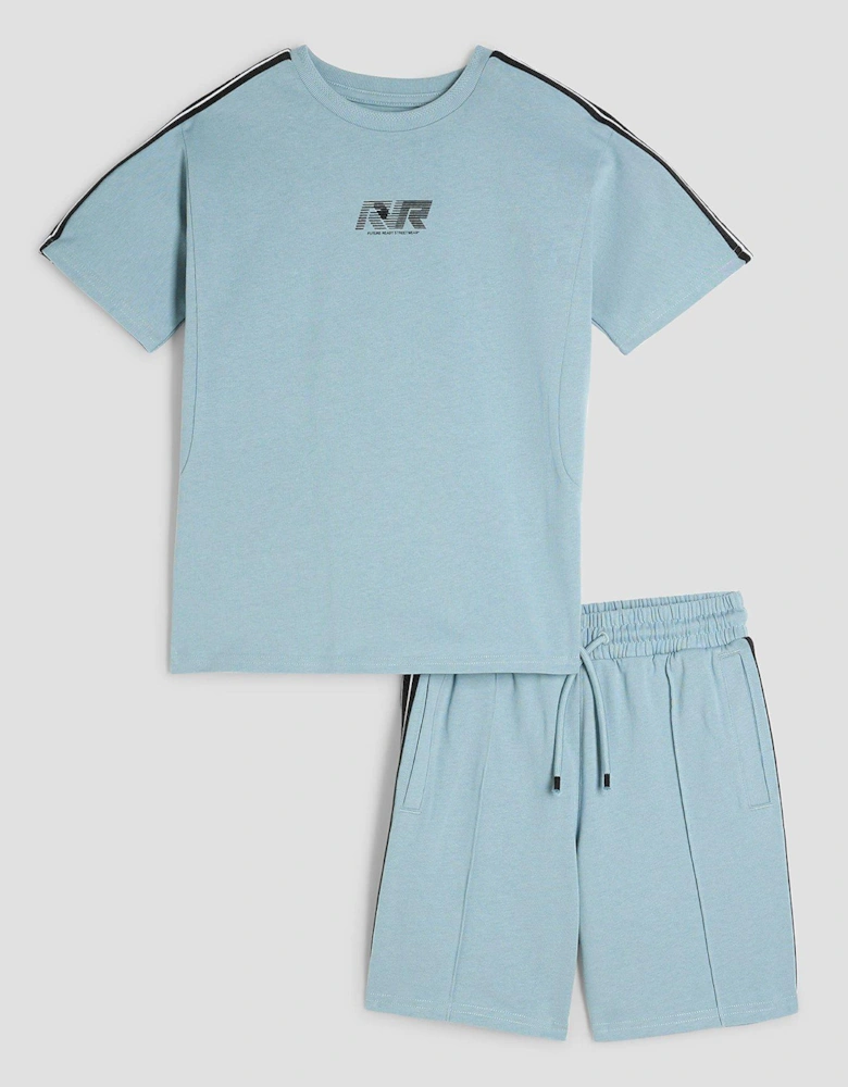 Older Boys RR Tapered T-Shirt Set - Blue
