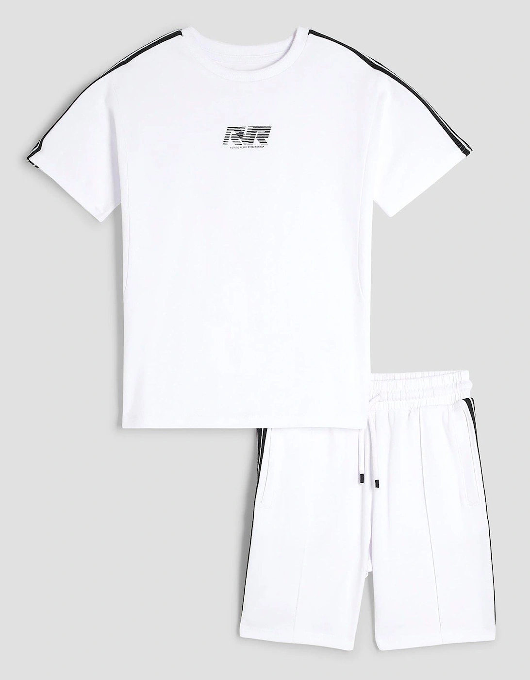 Older Boys RR Tapered T-Shirt Set - White, 2 of 1