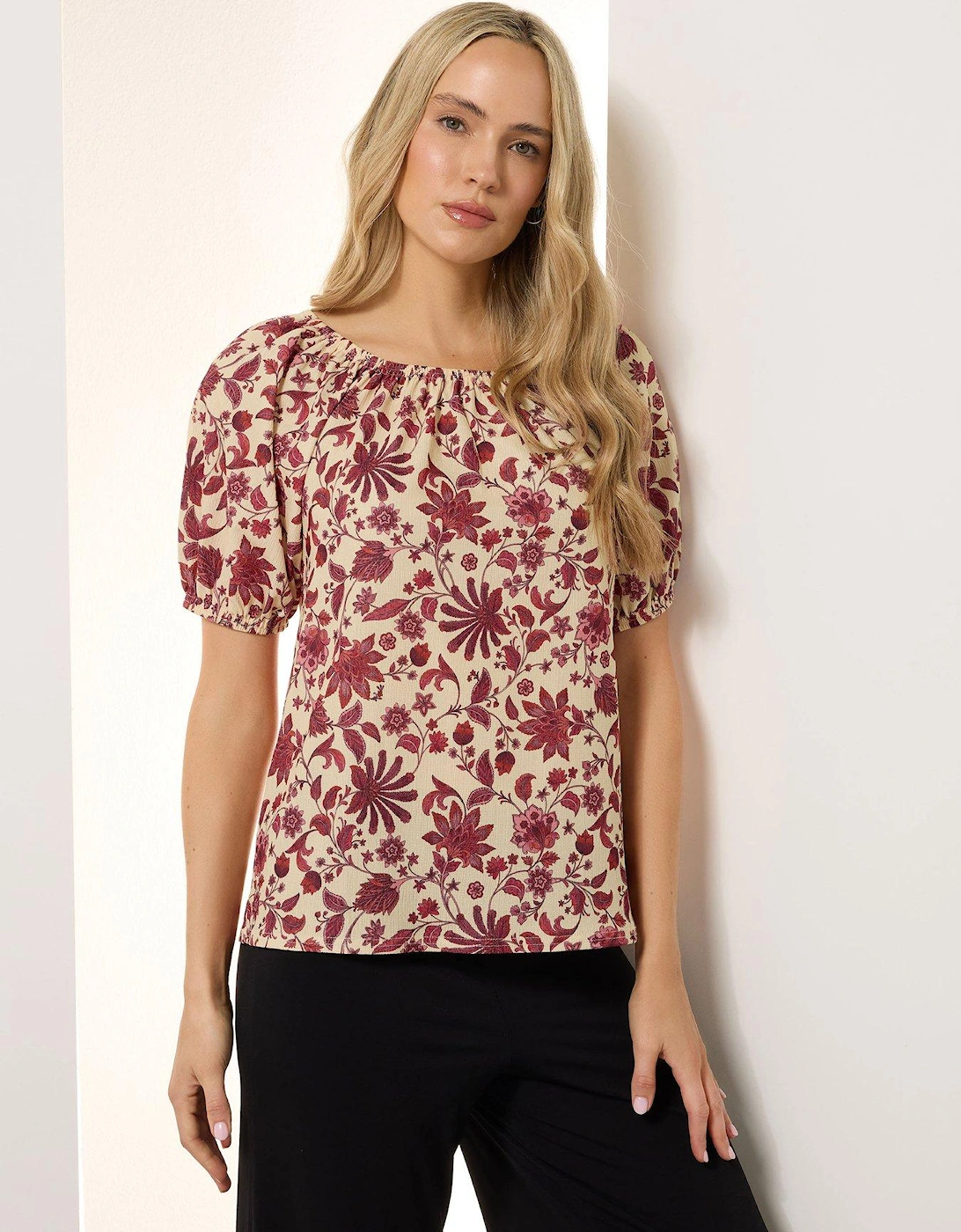 Tall Floral Gypsy Top - Ivory, 2 of 1