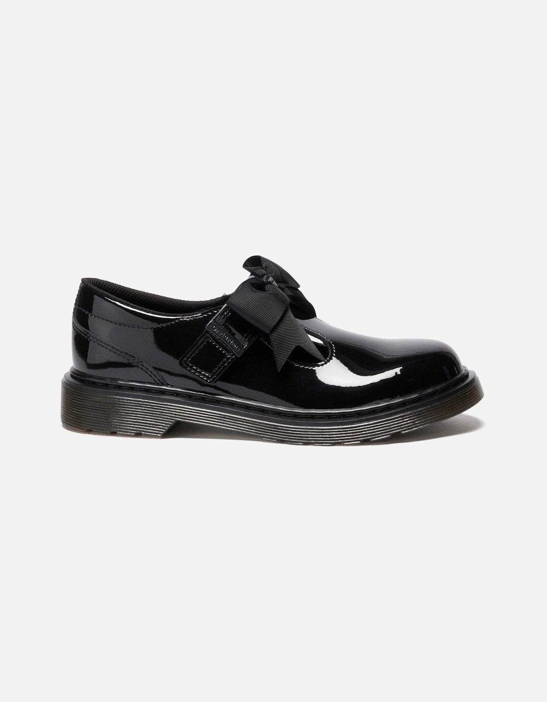 Youth Polley II Bow Y T Bar Shoe Patent Lamper - Black, 2 of 1