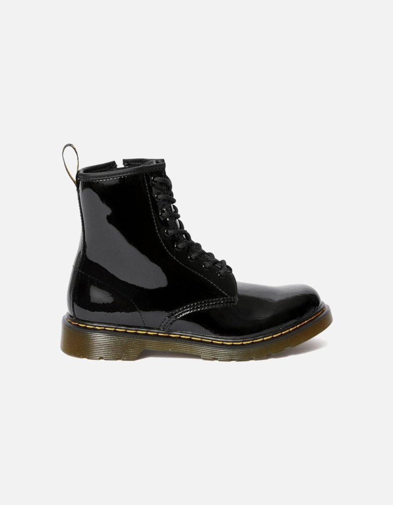 Youth 1460 Y 8 Eye Boot Patent Lamper - Black