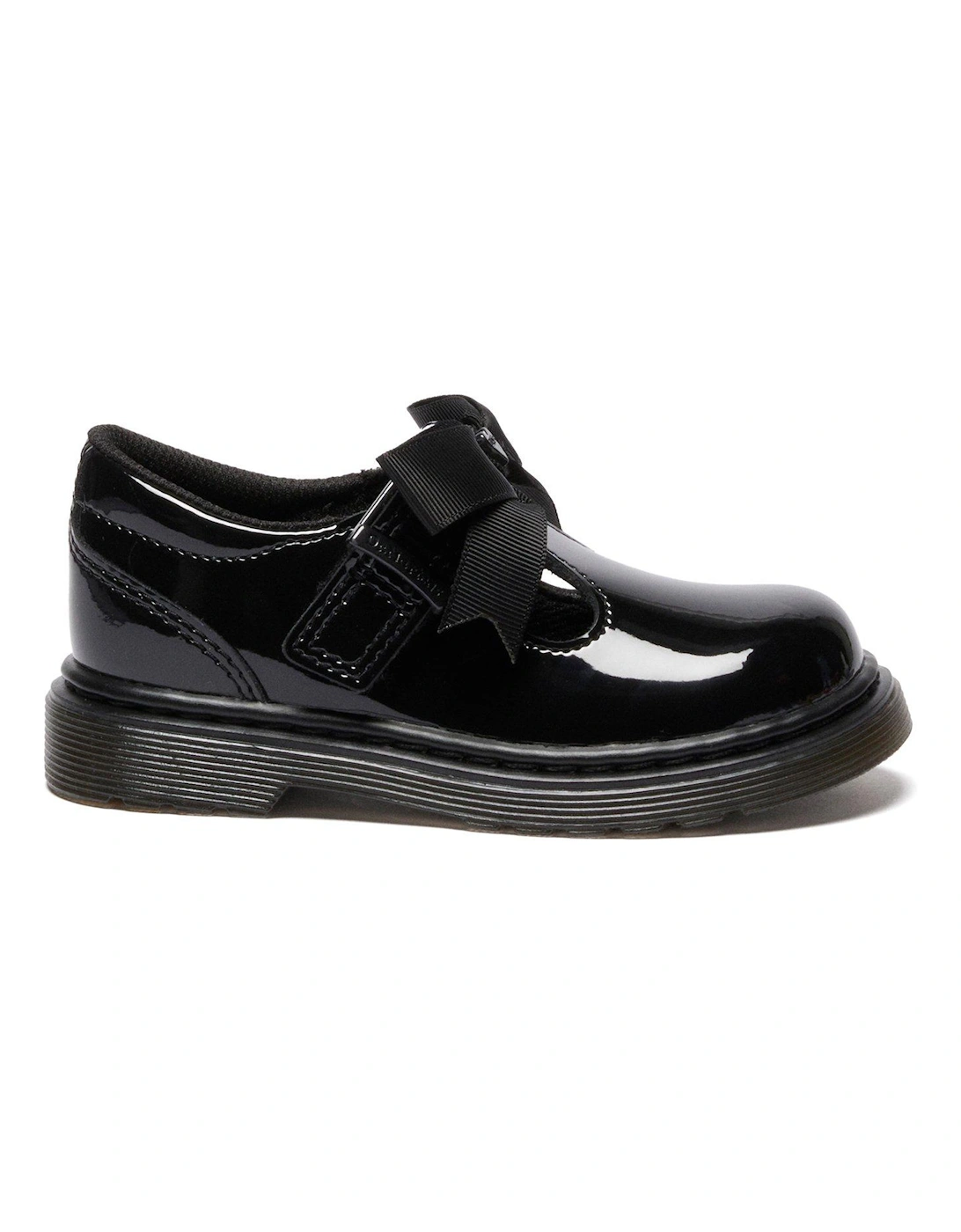 Toddler Polley II Bow T Bar Leather Patent Shoes - Black, 2 of 1